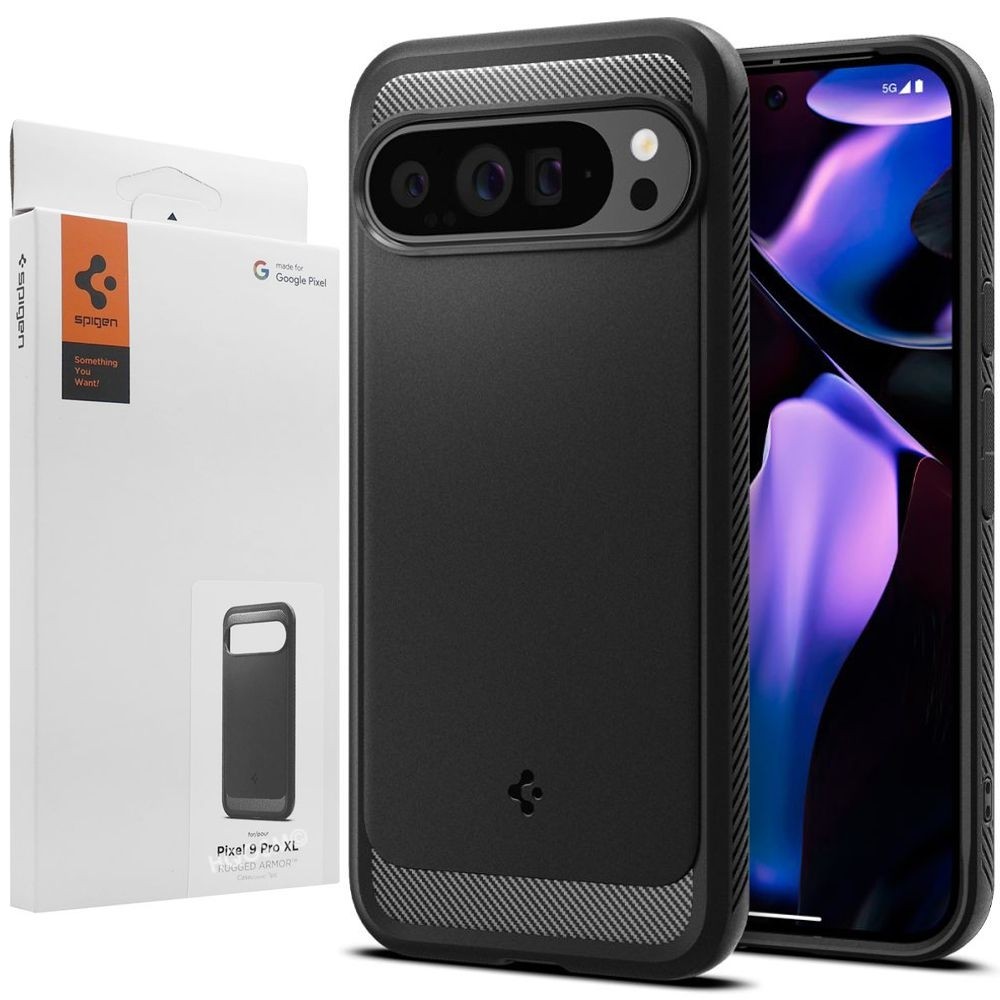 Etui SPIGEN Rugged Armor | Black do Google Pixel 9 Pro XL