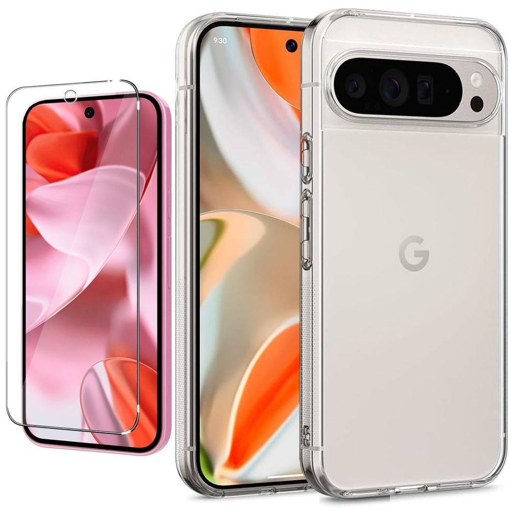 Etui 3mk Clear Case | Bezbarwne + SZKŁO do Google Pixel 9 / 9 Pro