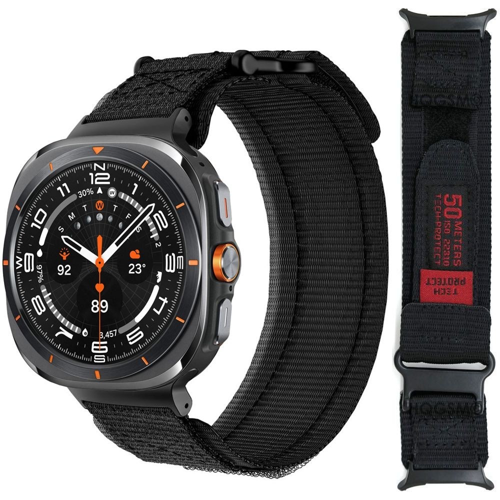 Pasek Rugged Strap Nylon | Czarny do Samsung Galaxy Watch Ultra