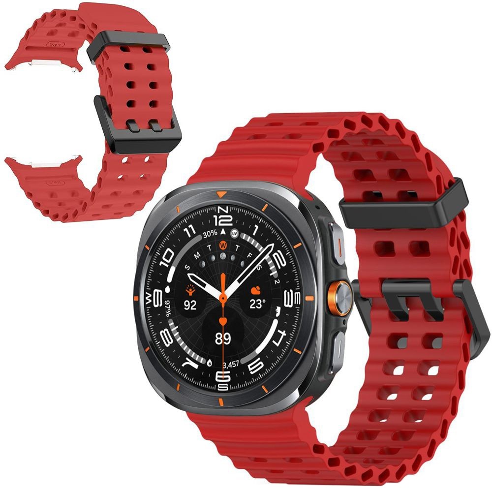 Pasek Silicone Sport Band | Red do Samsung Galaxy Watch Ultra