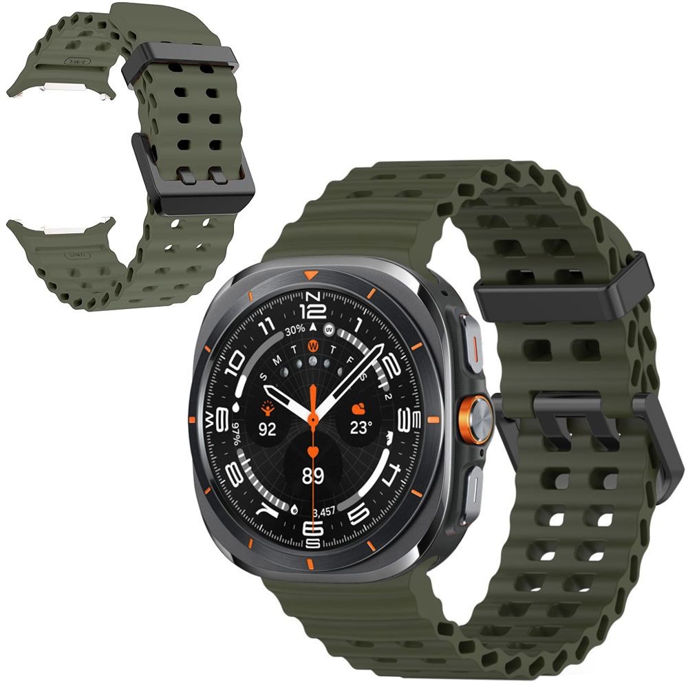 Pasek Silicone Sport Band | Khaki Green do Samsung Galaxy Watch Ultra