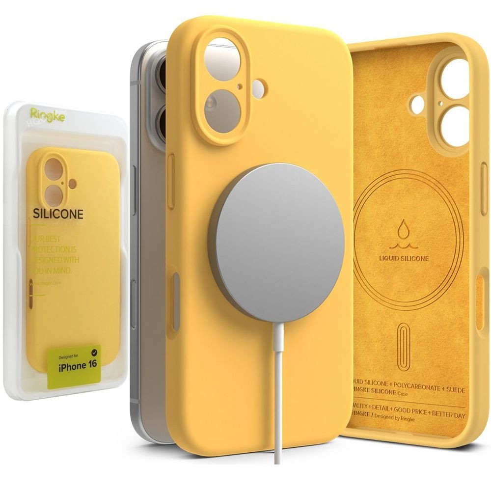 Etui RINGKE Silicone Magnetic | Yellow do Apple iPhone 16