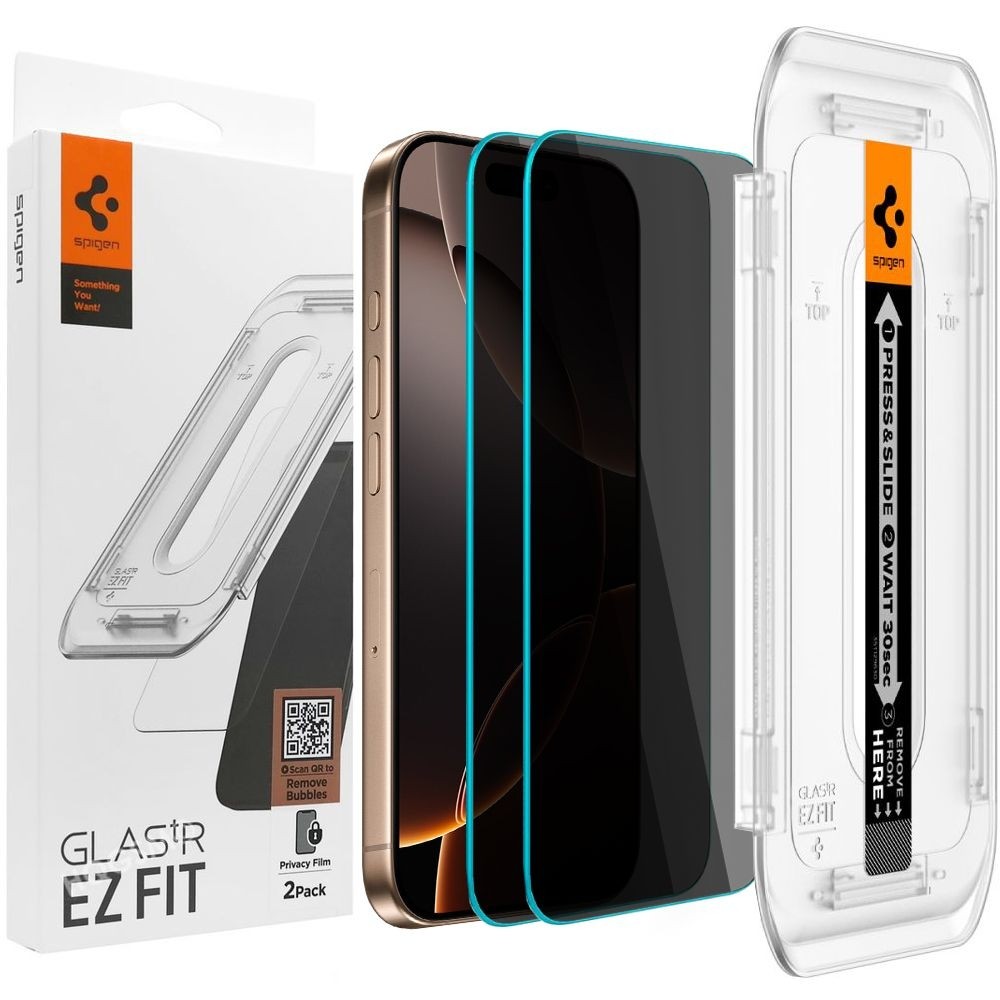 2x Szkło Prywatyzujące SPIGEN SPIGEN EZ Fit PRIVACY do Apple iPhone 16 Pro Max