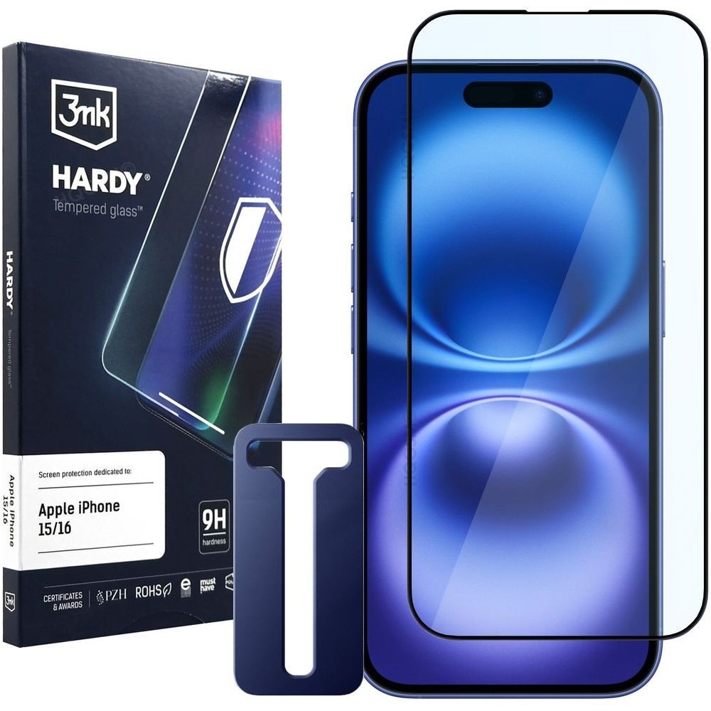 3mk HARDY | Szkło Hartowane PREMIUM 9H do Apple iPhone 16 |