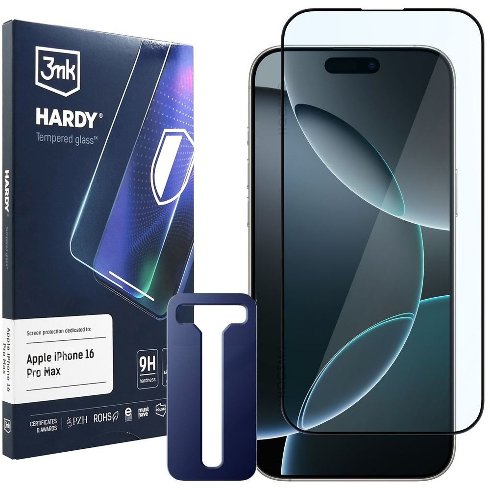 3mk HARDY | Szkło Hartowane PREMIUM 9H do Apple iPhone 16 Pro Max