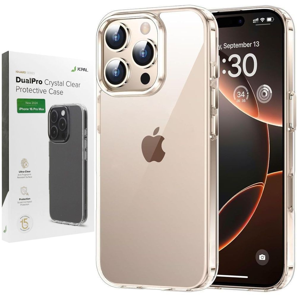 Etui JCPAL DualPro Case | Crystal Clear do Apple iPhone 16 Pro Max