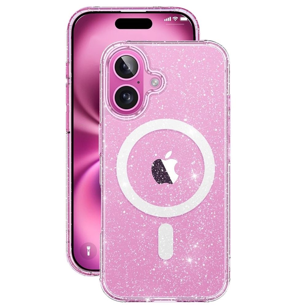 Etui Magnetic MagSafe | Glitter Clear do Apple iPhone 16 |