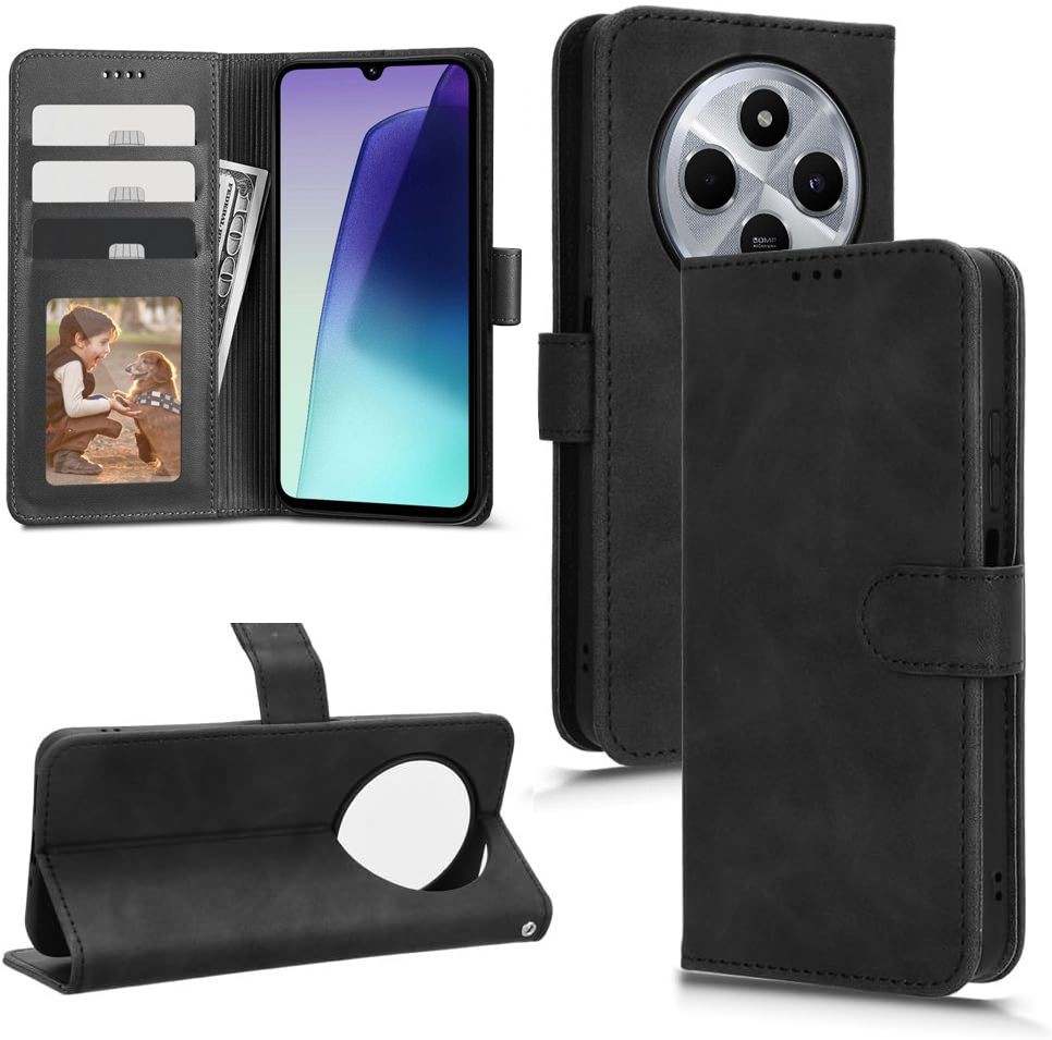 TP | Etui z Klapką Wallet Case | Czarne do Xiaomi Redmi 14C