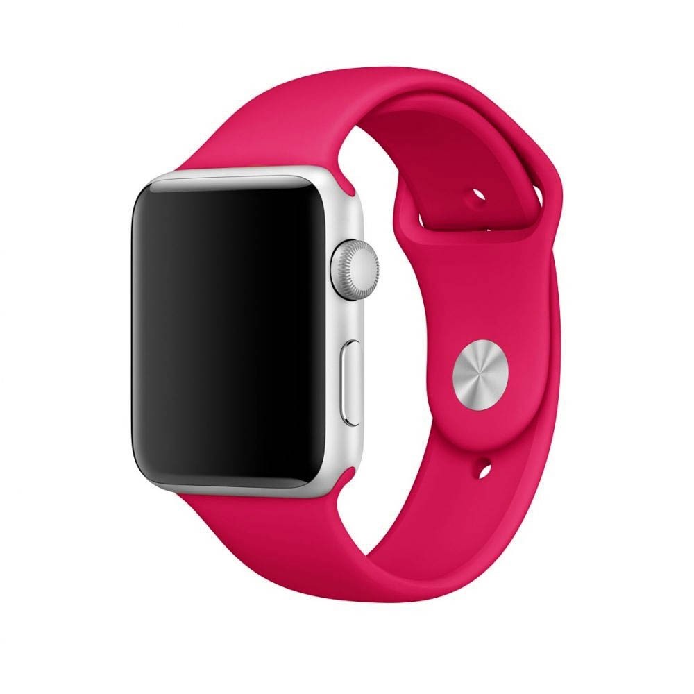 Apple Watch 1/2/3 42mm | Sportowy Pasek Silikonowy | Raspberry Red