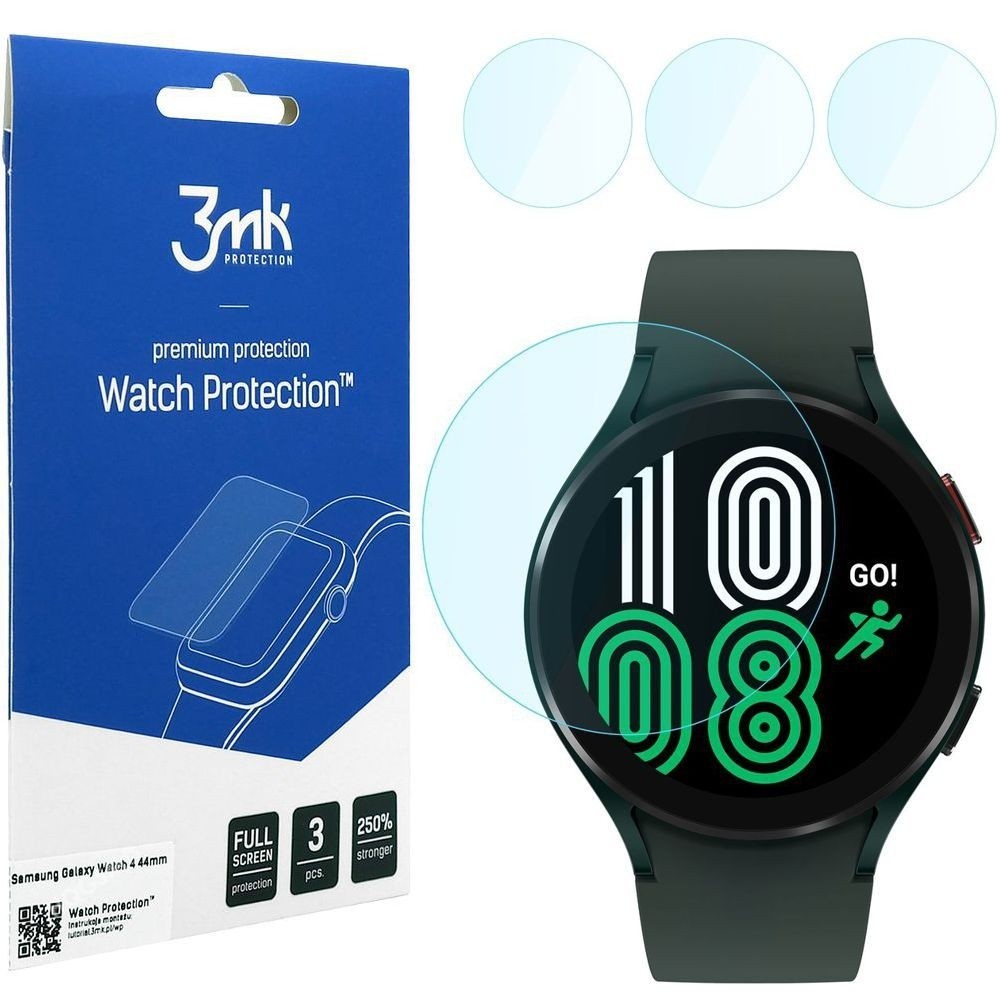 Folia Hybrydowa 3mk Watch Protection | 3 sztuki do Samsung Galaxy Watch 4 44mm