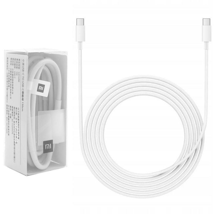 Oryginalny Kabel Xiaomi USB-C Turbo Charge 5A 100W | 150cm | Biały BOX