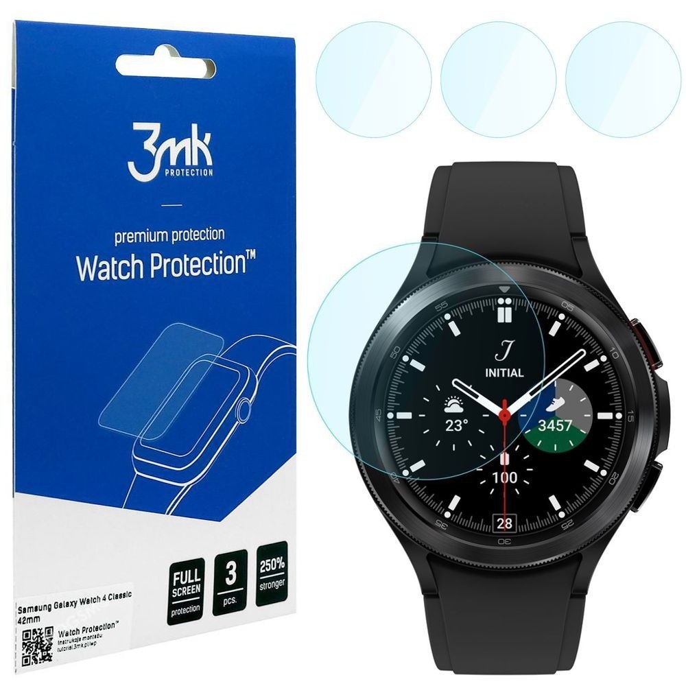 Folia Hybrydowa 3mk Watch Protection | 3 sztuki do Samsung Galaxy Watch 4 Classic 42mm