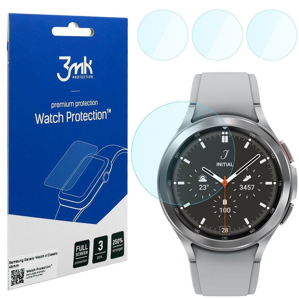Folia Hybrydowa 3mk Watch Protection | 3 sztuki do Samsung Galaxy Watch 4 Classic 46mm