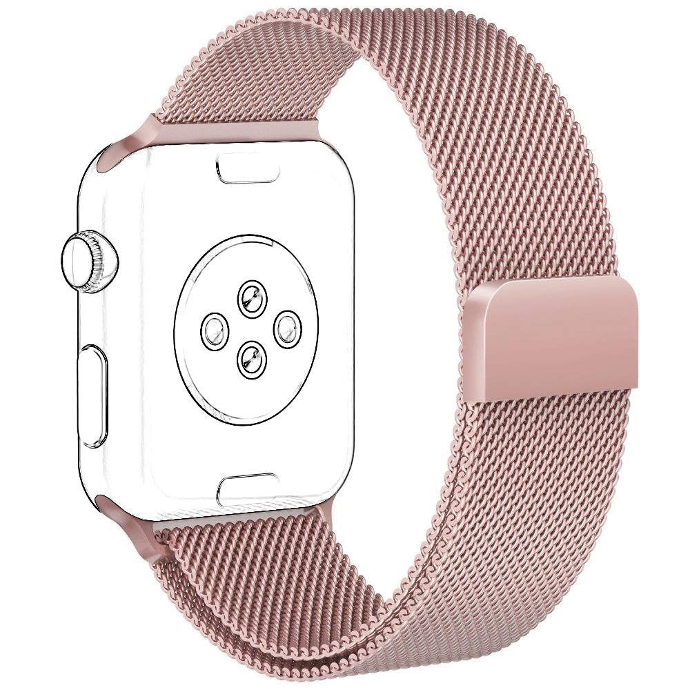 Apple Watch 1/2/3 42mm | Pasek Siatka Milanese Mesh Band | Rose Gold