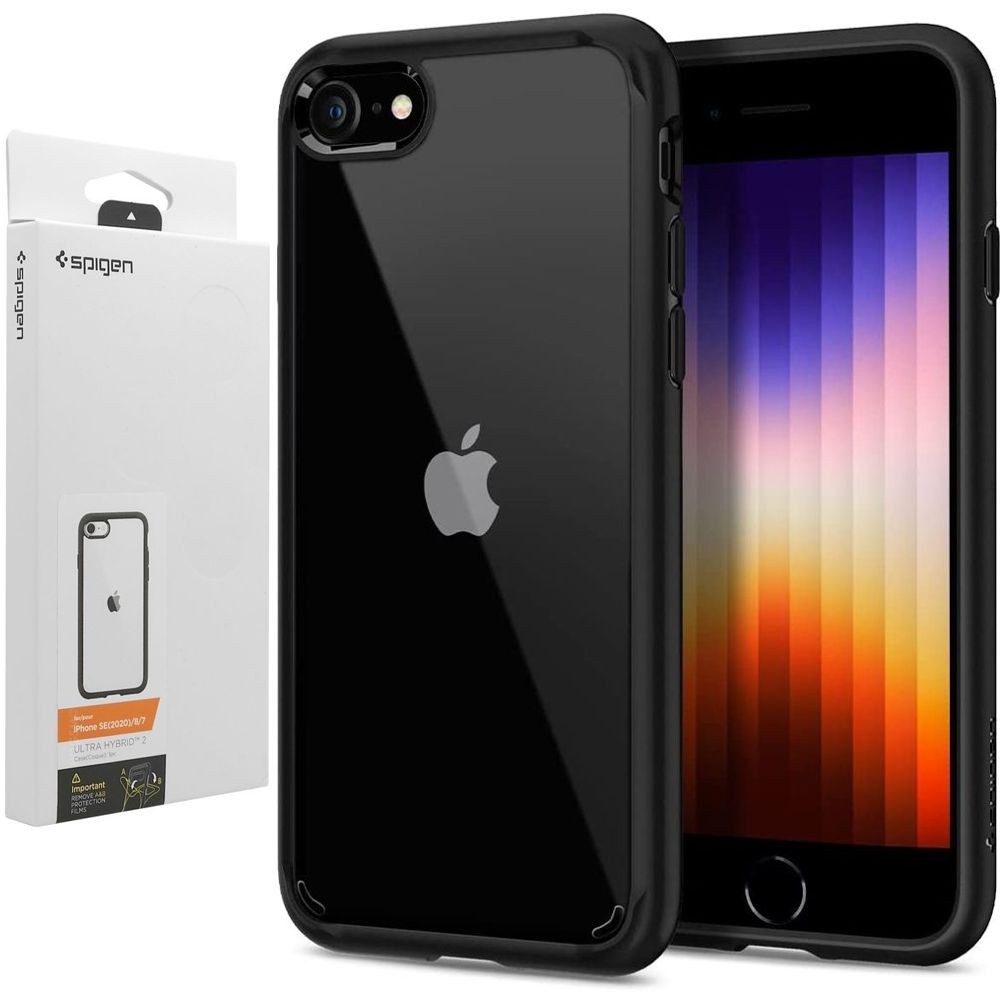 Etui SPIGEN Ultra Hybrid | Matte Black do Apple iPhone SE 2022 / 2020