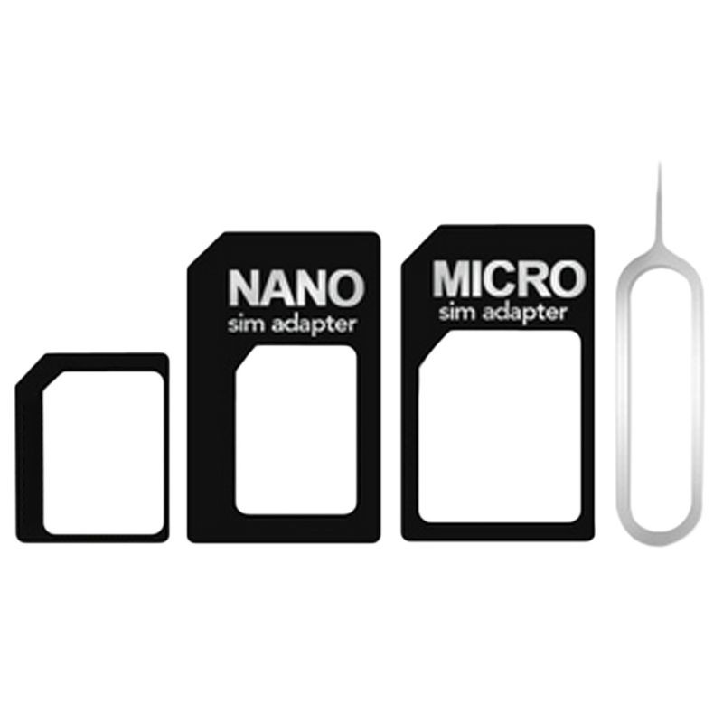Zestaw Adapterów Karty SIM 3w1 | Nano SIM Micro SIM | 3szt