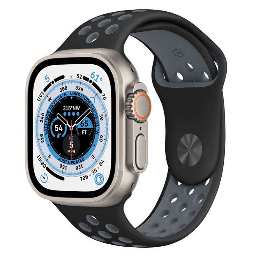 Silikonowy Pasek Sport Band | Black & Space Grey do Apple Watch Ultra 1/2