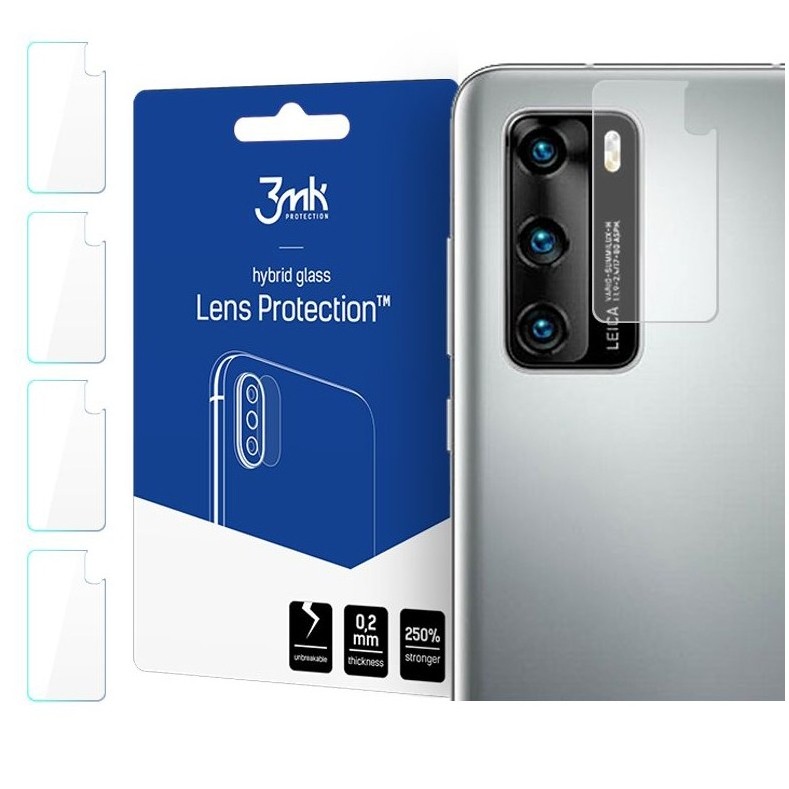 do Huawei P40 | 3mk Lens Protection | Szkło Ochronne na Obiektyw Aparat | 4szt