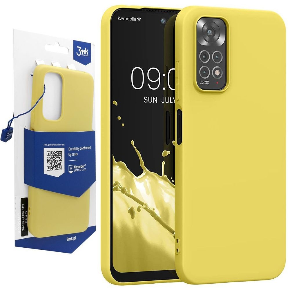 Pancerne Etui 3mk Matt Case | Yellow do Xiaomi Redmi Note 11 / 11s