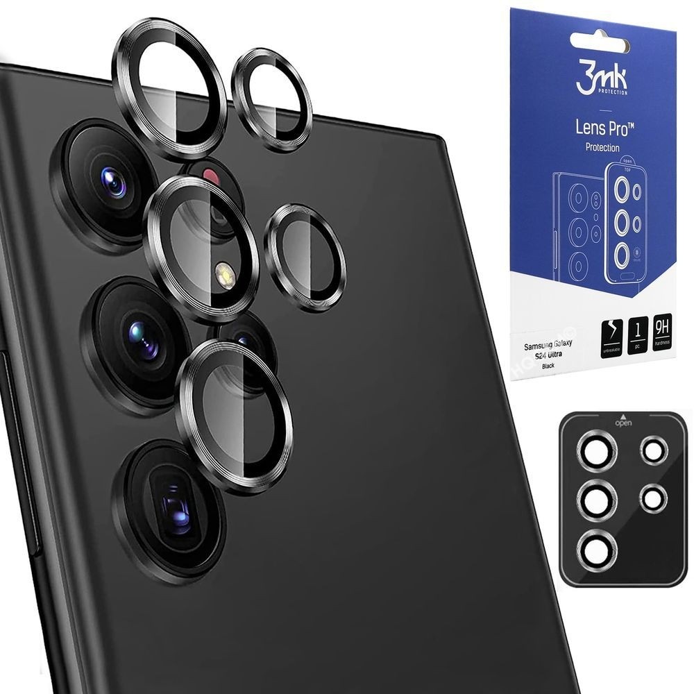 3mk Lens Pro | Osobne Szkła na Aparat | Czarne do Samsung Galaxy S24 Ultra