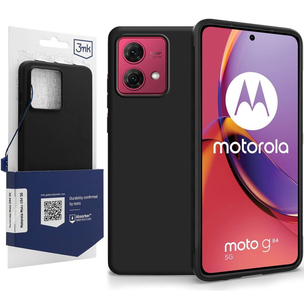 Cienkie Etui 3mk Matt Case | Black do Motorola Moto G84 5G