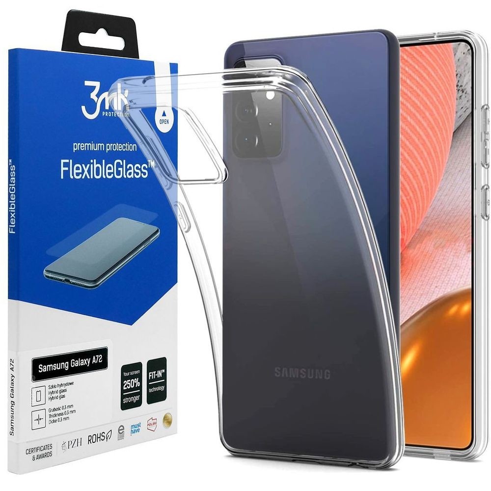 Cienkie Etui Air Case 0.5mm | Bezbarwne + 3mk Flexible Glass do Samsung Galaxy A72