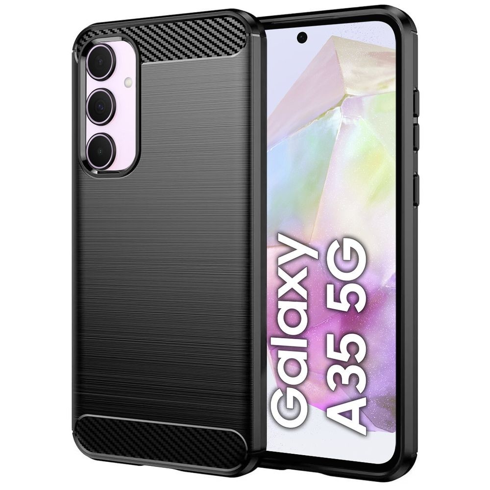 Etui CARBON Soft Case | Coal Black do Samsung Galaxy A35 5G