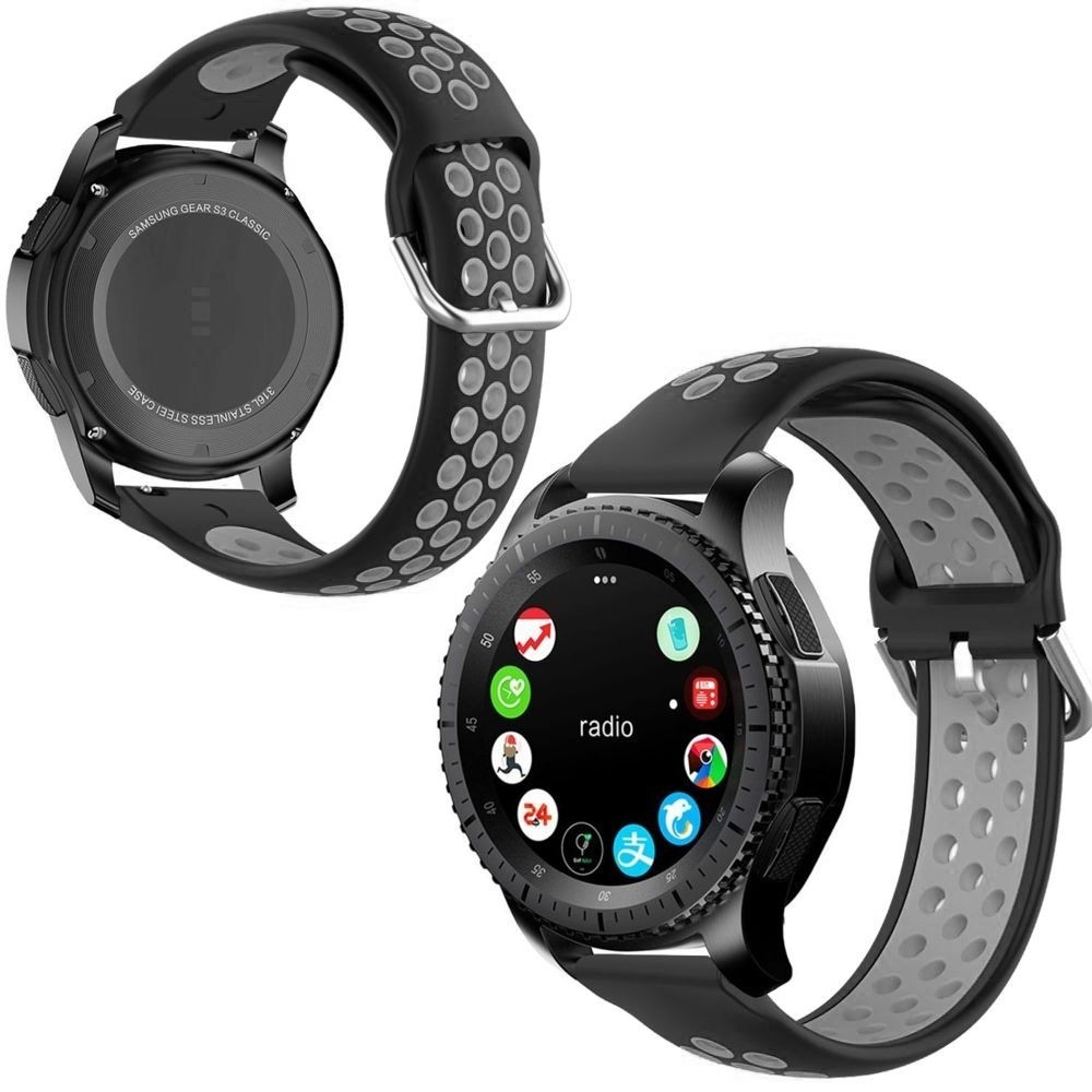 Samsung Galaxy Watch 46mm | Pasek Silikonowy Sport Band | Space Grey