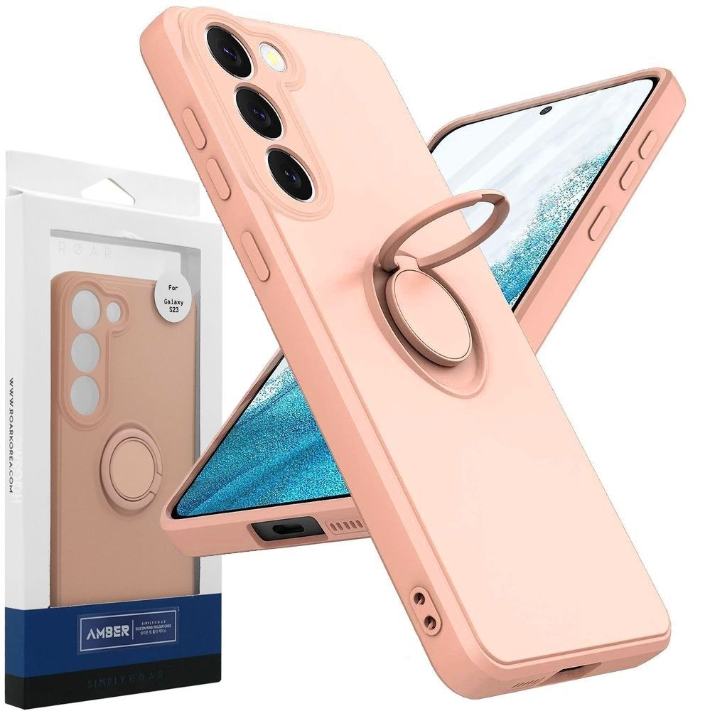 Etui Roar Ring Holder Case | Pink do Samsung Galaxy S23 5G