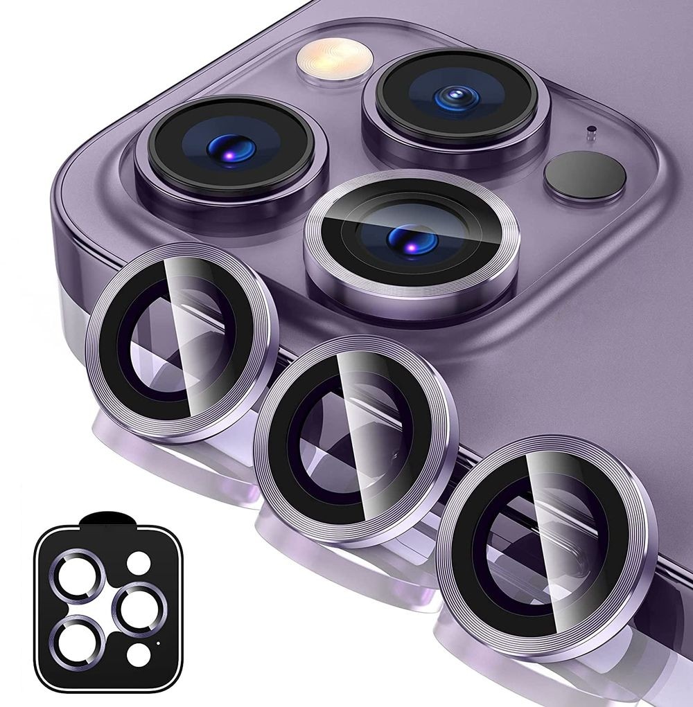 CamRing | Szkło na Aparat + Ramka Montażowa | Deep Purple do Apple iPhone 14 Pro / Pro Max