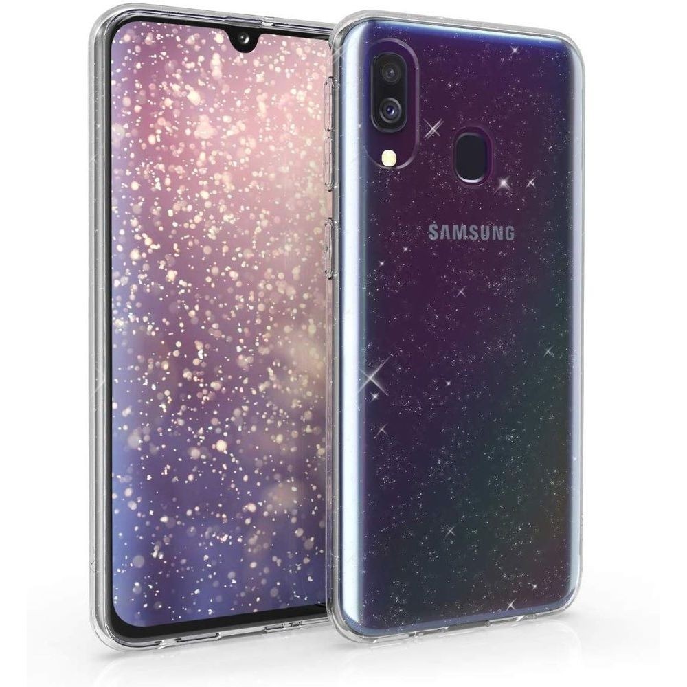 Samsung Galaxy A40 | Cienkie Etui Air Case GLITTER 0.5mm | Bezbarwne
