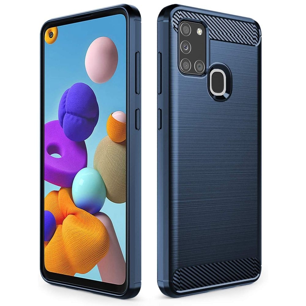 Etui CARBON Soft Case | Blueberry Blue do Samsung Galaxy A21s