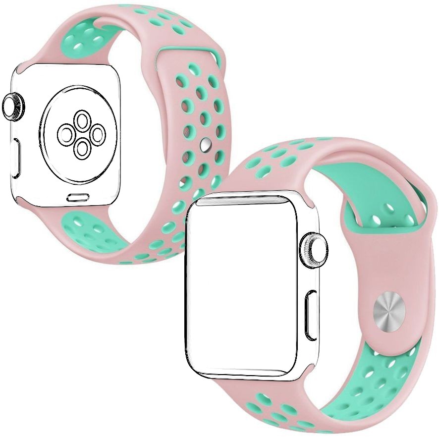 Apple Watch 4/5/6/SE 40mm | Silikonowy Pasek Sport Band | Candy Pink & Mint