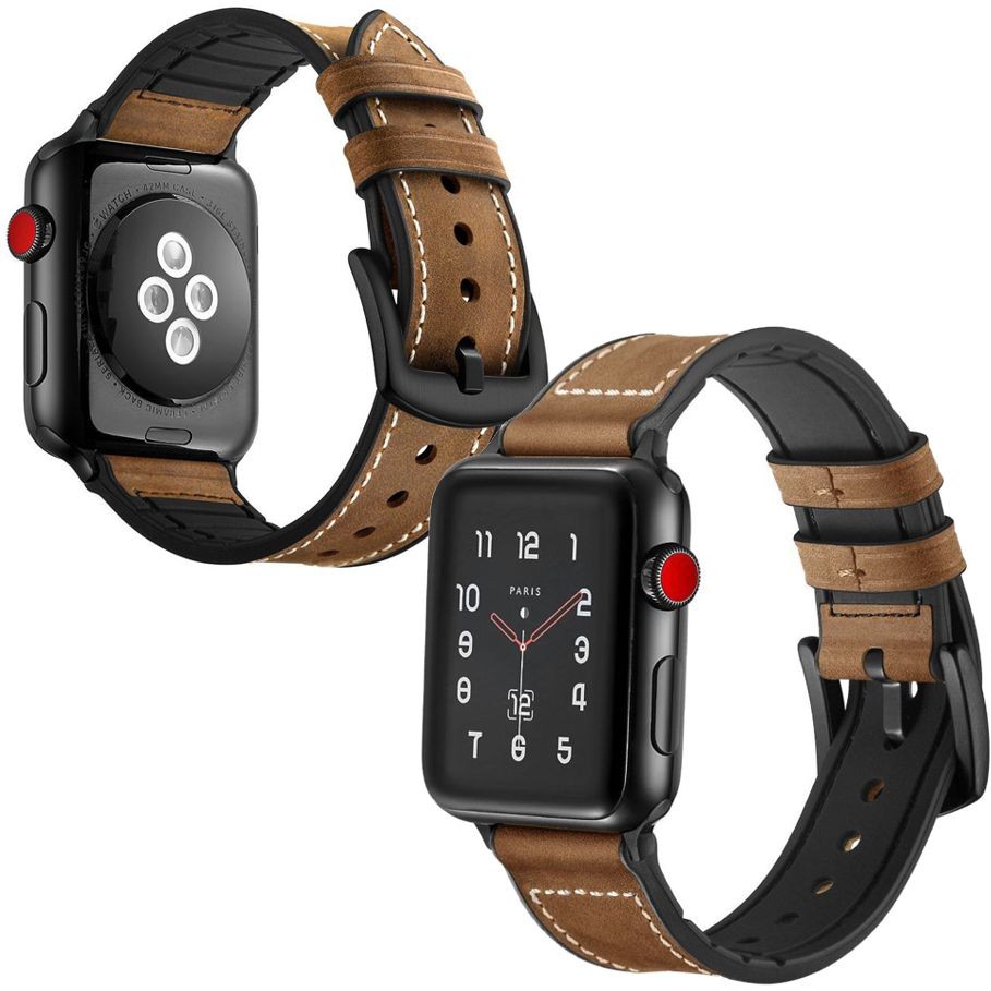 Apple Watch 1/2/3 42mm | Kompozytowy Pasek Retro | Old Brown