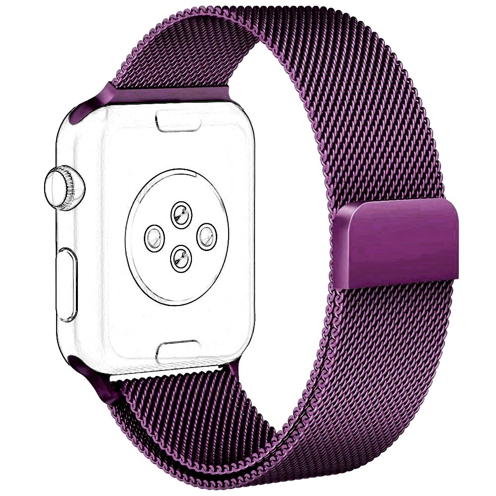 Apple Watch 1/2/3 42mm | Pasek Siatka Milanese Mesh Band | Purple