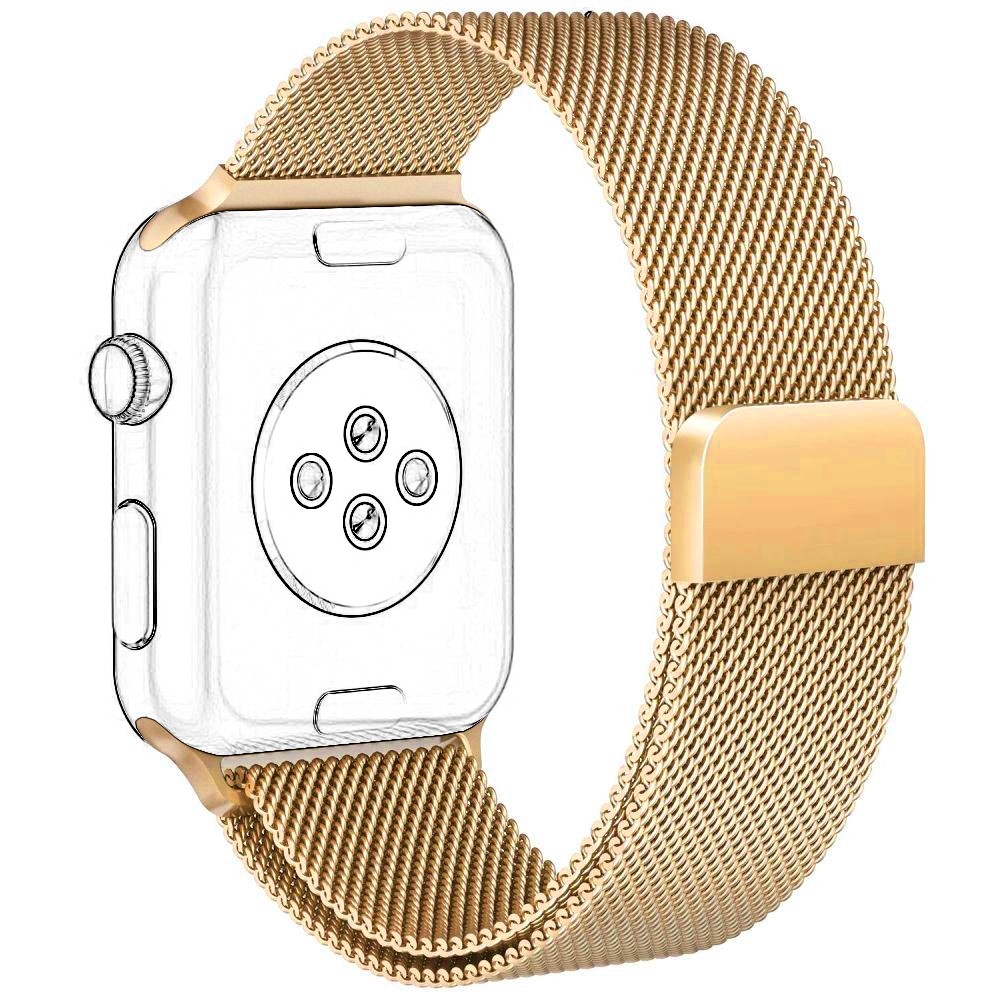 Apple Watch 1/2/3 38mm | Pasek Siatka Milanese Mesh Band | Gold