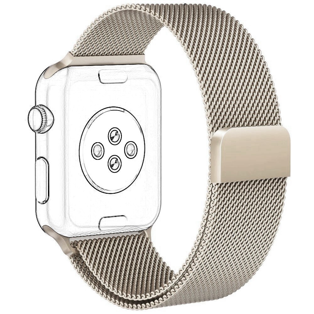 Apple Watch 1/2/3 42mm | Pasek Siatka Milanese Mesh Band | Gold