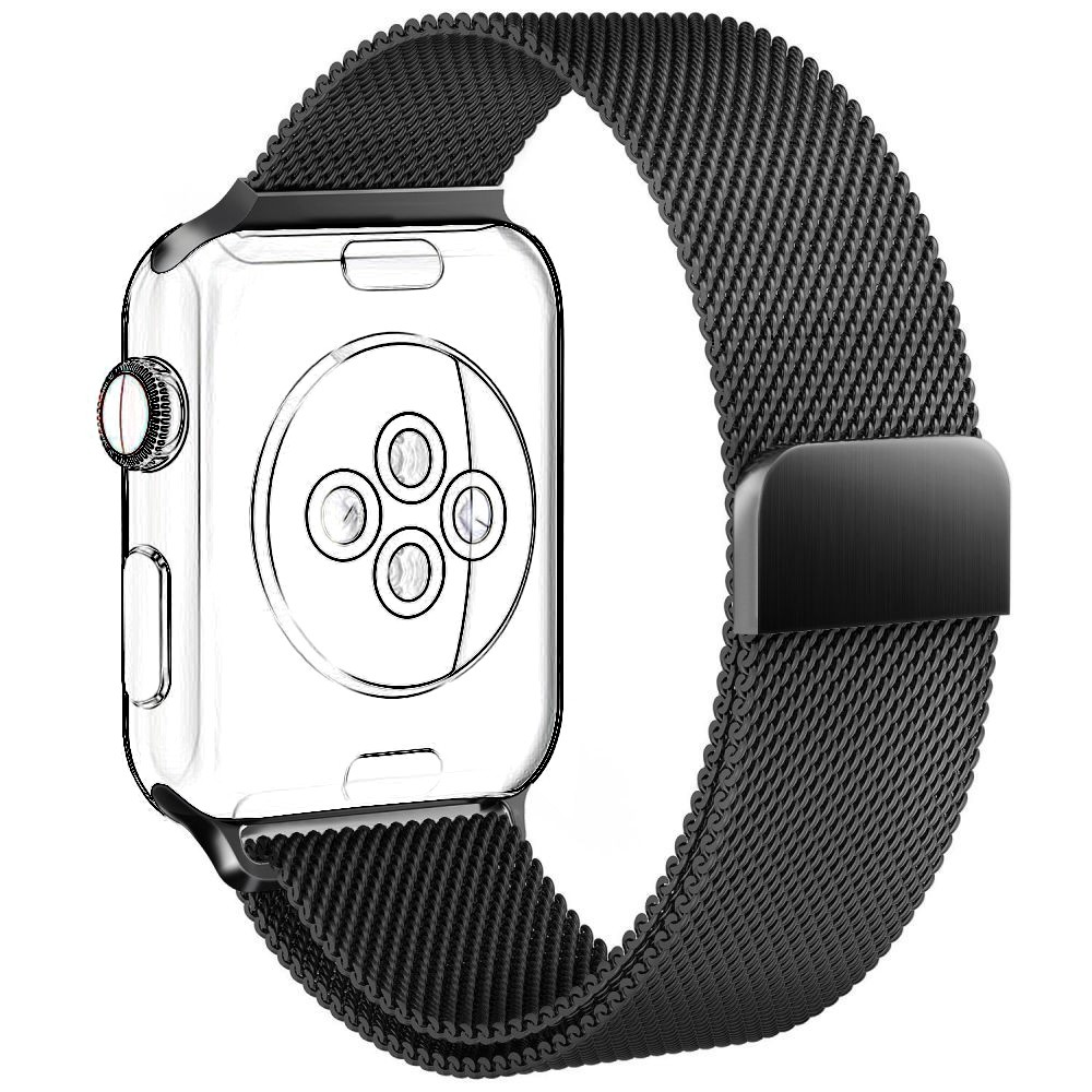 Apple Watch 1/2/3 38mm | Pasek Siatka Milanese Mesh Band | Black