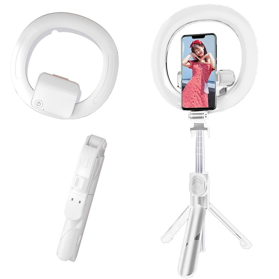 Selfie Stick Bluetooth | Tripod z Pilotem + Lampa Ring LED