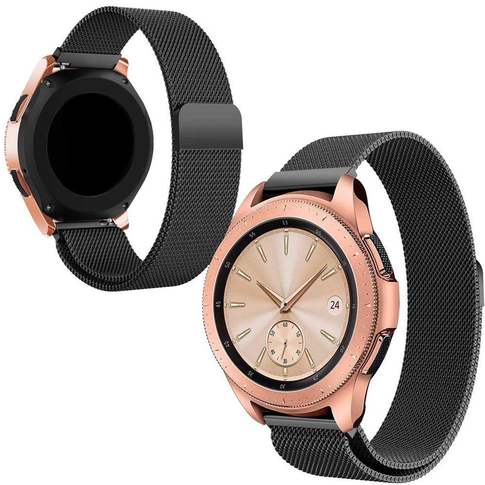 Samsung Galaxy Watch 42mm | Pasek Siatka Milanese Mesh Band | Black