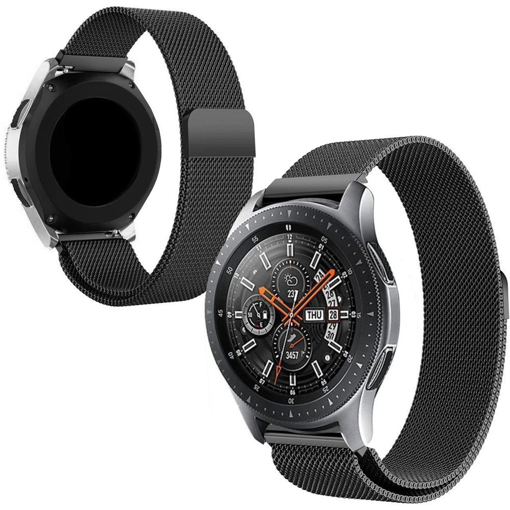Samsung Galaxy Watch 46mm | Pasek Siatka Milanese Mesh Band | Black