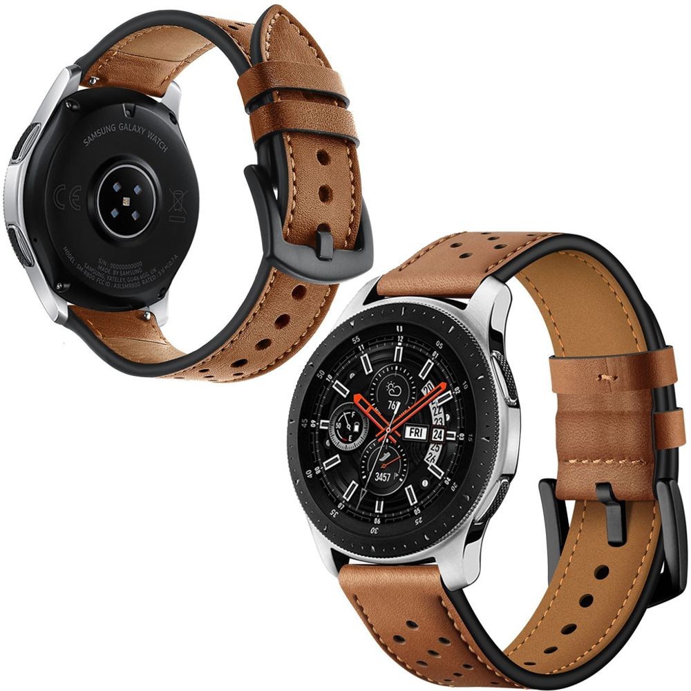 Samsung Galaxy Watch 46mm | Skórzany Pasek Leather Herms | Brązowy