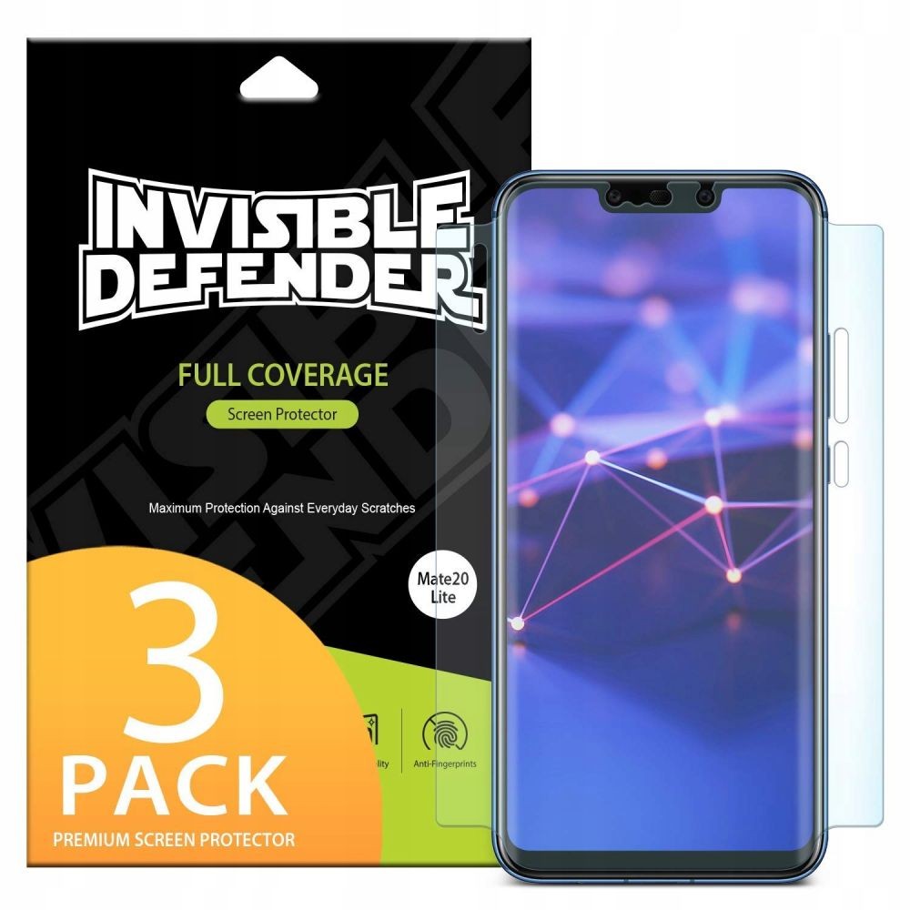 Huawei Mate 20 Lite | Folia Ringke Invisible Defender | Cały Ekran | 3szt