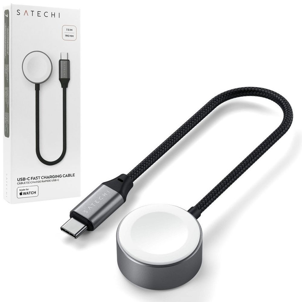 Satechi | Szybki Kabel Przewód USB-C Magnetyczny do Ładowania | 19cm do Apple Watch