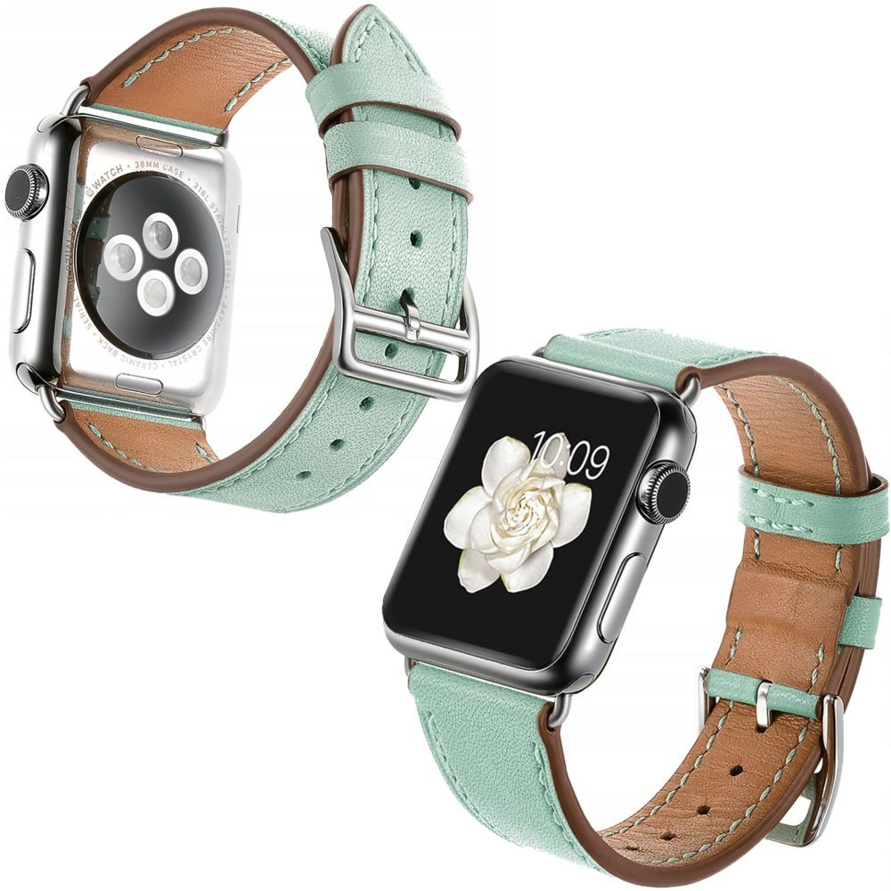 Apple Watch 4/5/6/SE 40mm | Skórzany Pasek | Candy Mint