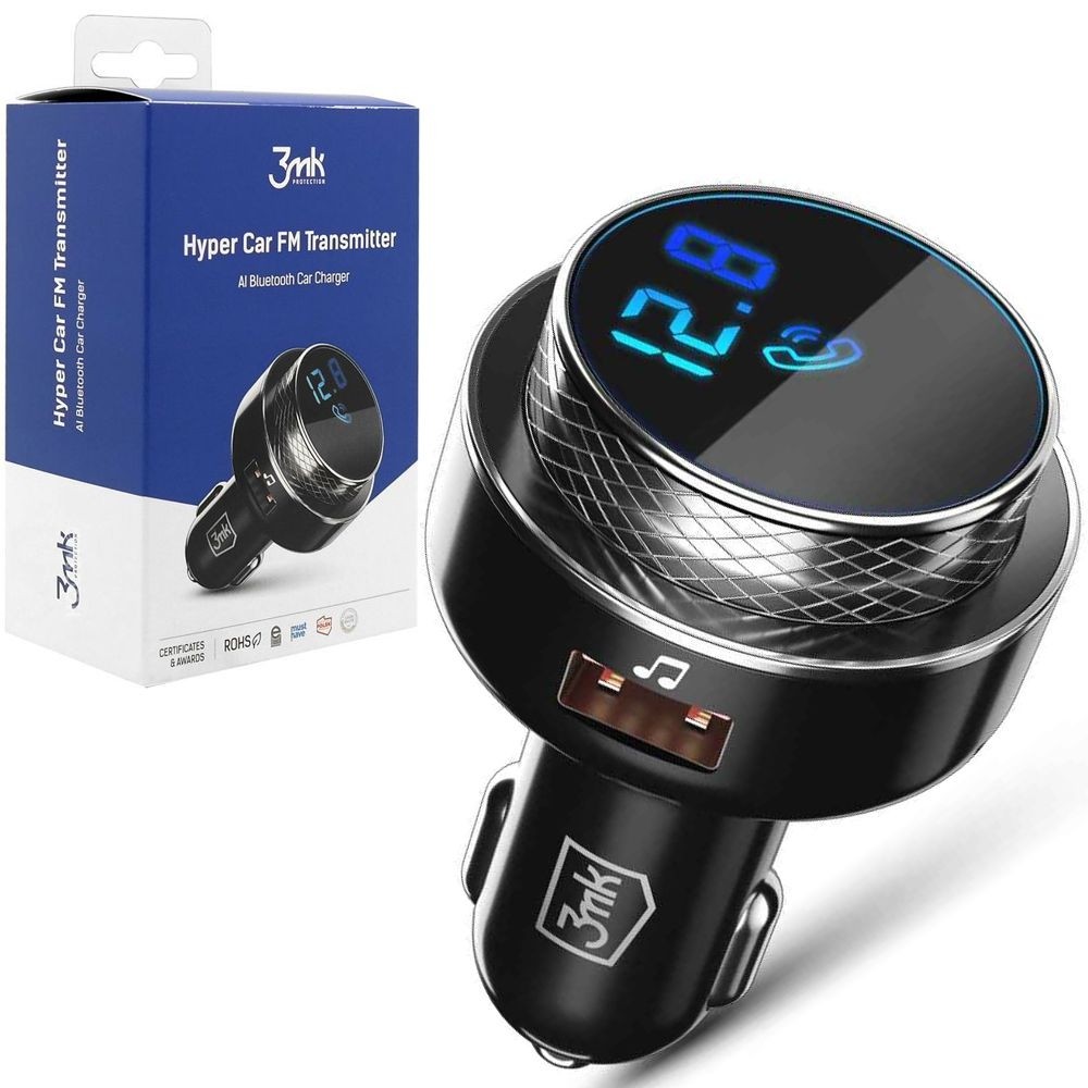 3mk Hyper Car | Transmiter FM Bluetooth 5.0 + Ładowarka 2x USB 30W