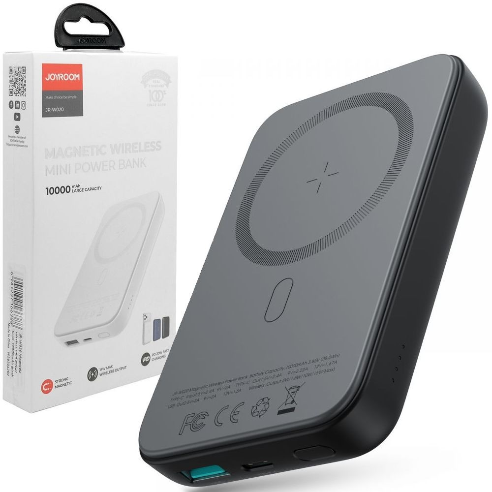 Joyroom | Magnetic Wireless Battery Pack | PowerBank MagSafe USB-C | 10000mAh | Czarny