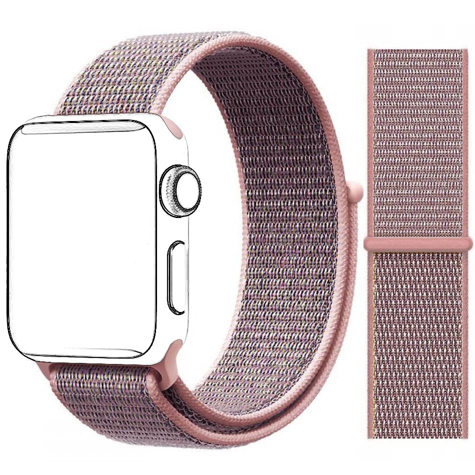 Apple Watch 4/5/6/SE 40mm | Sportowa Opaska Pasek NYLON | Sand Pink