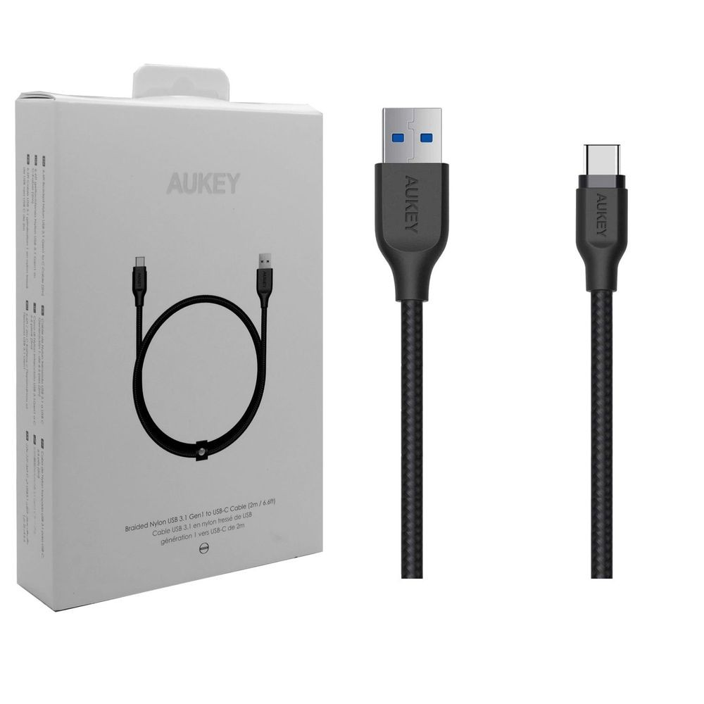 AUKEY | Szybki Nylonowy Kabel USB 3.1 USB-C | 120cm