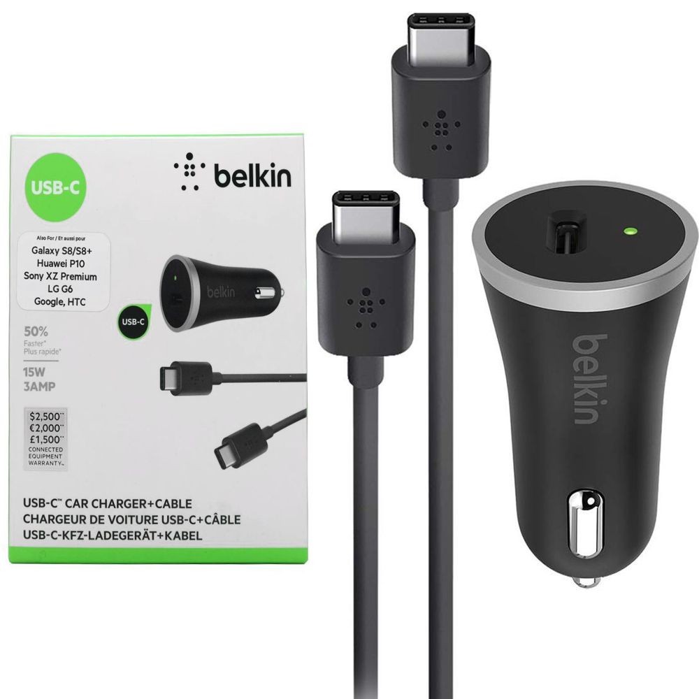 Belkin | Ładowarka Samochodowa USB-C + Kabel USB typ C